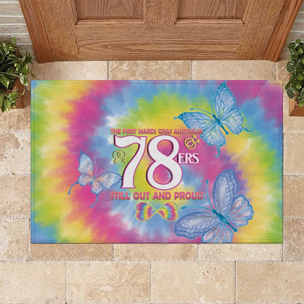 First Sydney Madri Gras Australia Rubber Doormat 78ers Still Out And Proud - Wonder Print Shop
