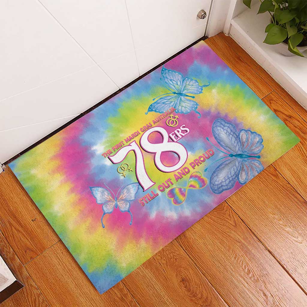 First Sydney Madri Gras Australia Rubber Doormat 78ers Still Out And Proud - Wonder Print Shop