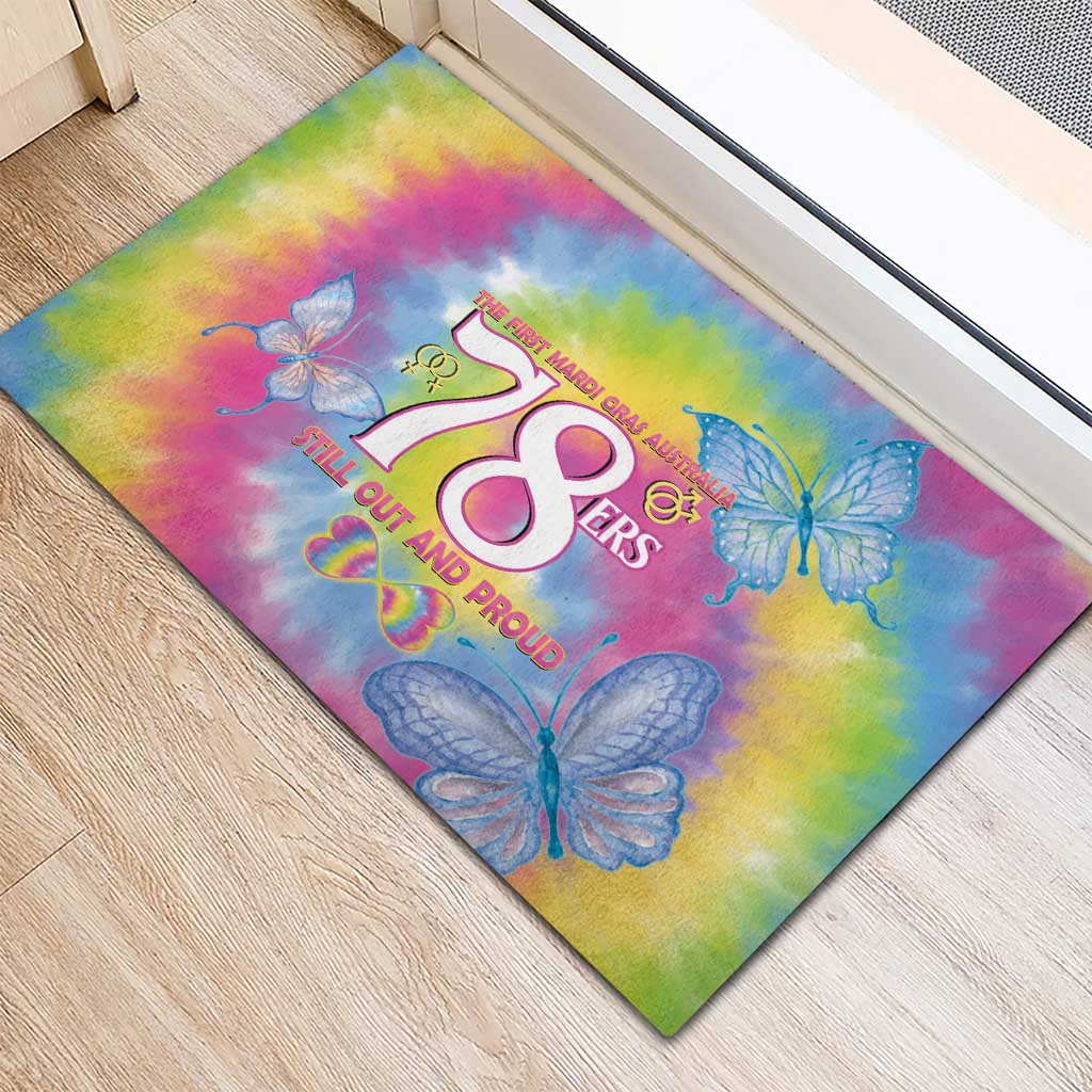 First Sydney Madri Gras Australia Rubber Doormat 78ers Still Out And Proud - Wonder Print Shop