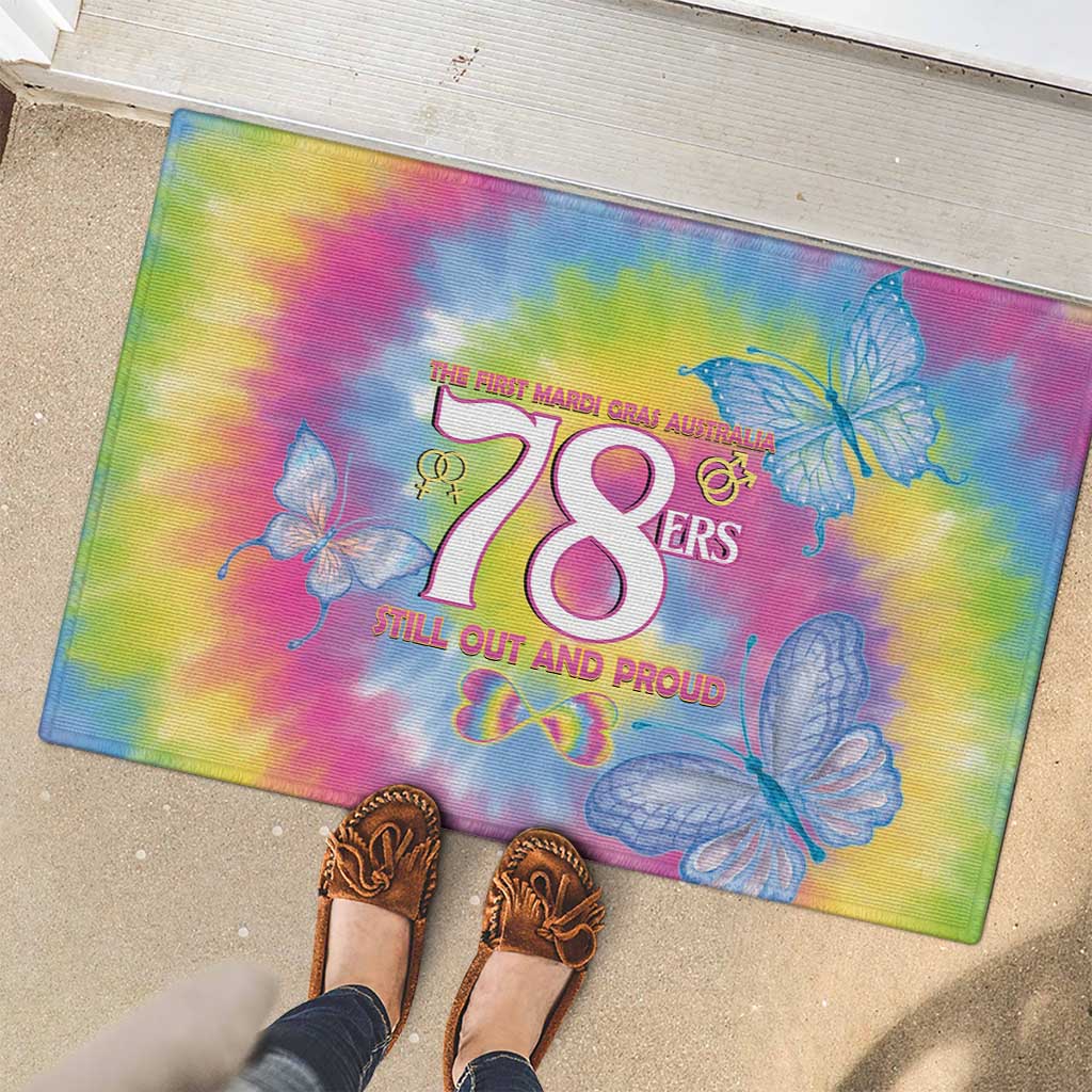 First Sydney Madri Gras Australia Rubber Doormat 78ers Still Out And Proud - Wonder Print Shop