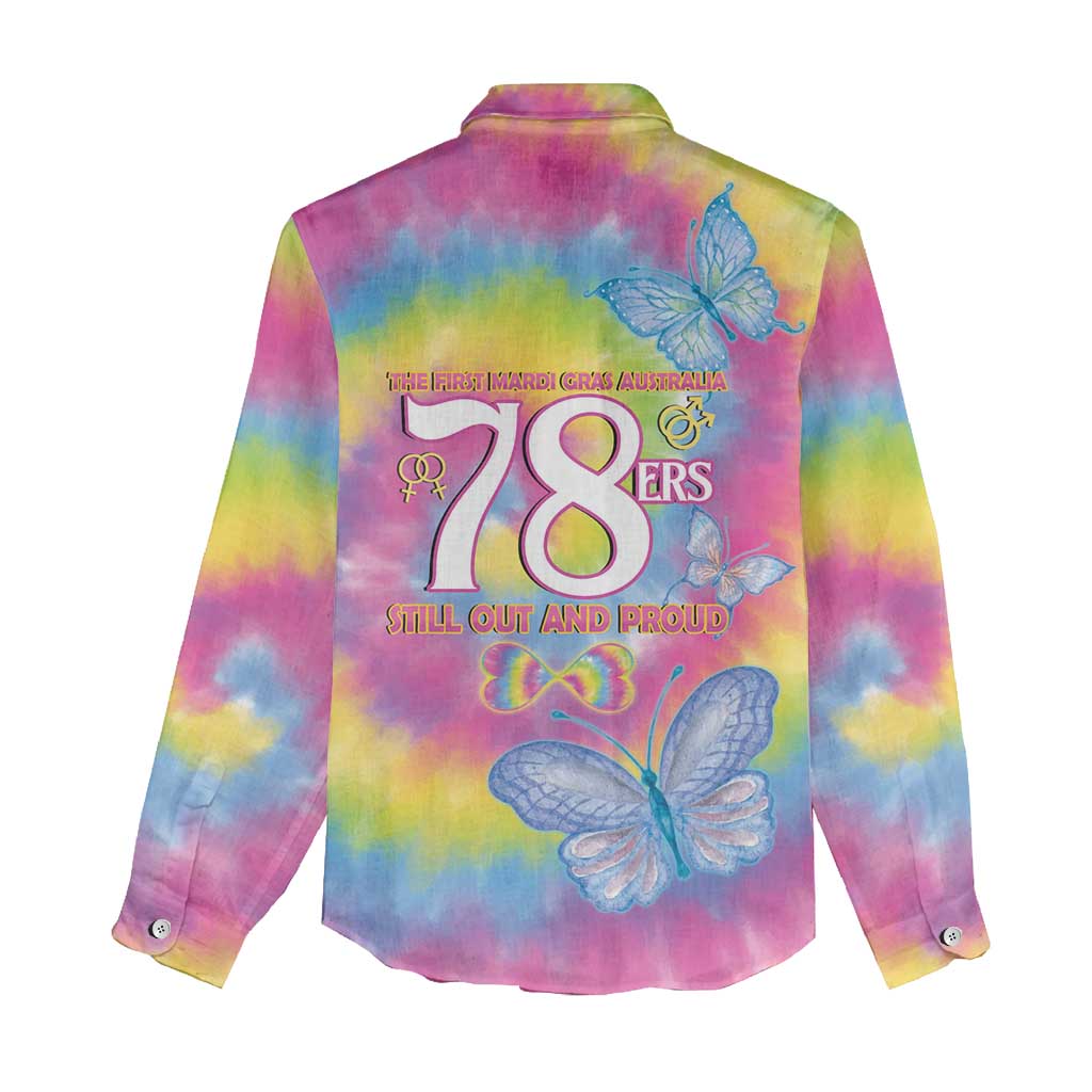 First Sydney Madri Gras Australia Women Casual Shirt 78ers Still Out And Proud - Wonder Print Shop