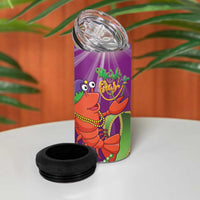 Mardi Gras 2025 4 in 1 Can Cooler Tumbler Funny Jester Lobster With Beads