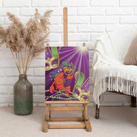 Mardi Gras 2025 Canvas Wall Art Funny Jester Lobster With Beads