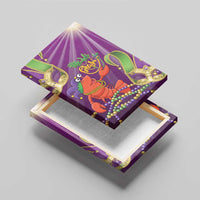 Mardi Gras 2025 Canvas Wall Art Funny Jester Lobster With Beads