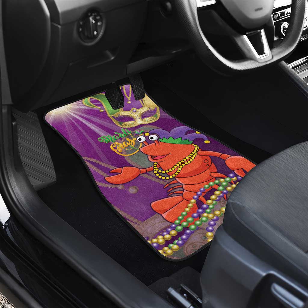 Mardi Gras 2025 Car Mats Funny Jester Lobster With Beads