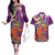 Mardi Gras 2025 Couples Matching Off The Shoulder Long Sleeve Dress and Hawaiian Shirt Funny Jester Lobster With Beads