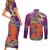 Mardi Gras 2025 Couples Matching Short Sleeve Bodycon Dress and Long Sleeve Button Shirt Funny Jester Lobster With Beads