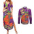 Mardi Gras 2025 Couples Matching Summer Maxi Dress and Long Sleeve Button Shirt Funny Jester Lobster With Beads