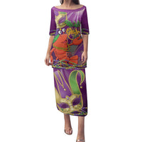 Mardi Gras 2025 Family Matching Puletasi and Hawaiian Shirt Funny Jester Lobster With Beads