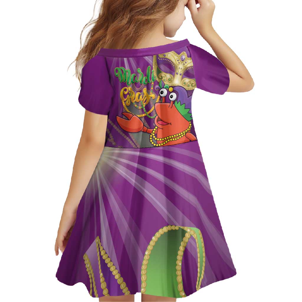 Mardi Gras 2025 Family Matching Short Sleeve Bodycon Dress and Hawaiian Shirt Funny Jester Lobster With Beads