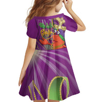 Mardi Gras 2025 Family Matching Short Sleeve Bodycon Dress and Hawaiian Shirt Funny Jester Lobster With Beads