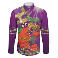 Mardi Gras 2025 Family Matching Short Sleeve Bodycon Dress and Hawaiian Shirt Funny Jester Lobster With Beads