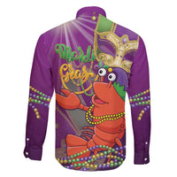 Mardi Gras 2025 Family Matching Short Sleeve Bodycon Dress and Hawaiian Shirt Funny Jester Lobster With Beads