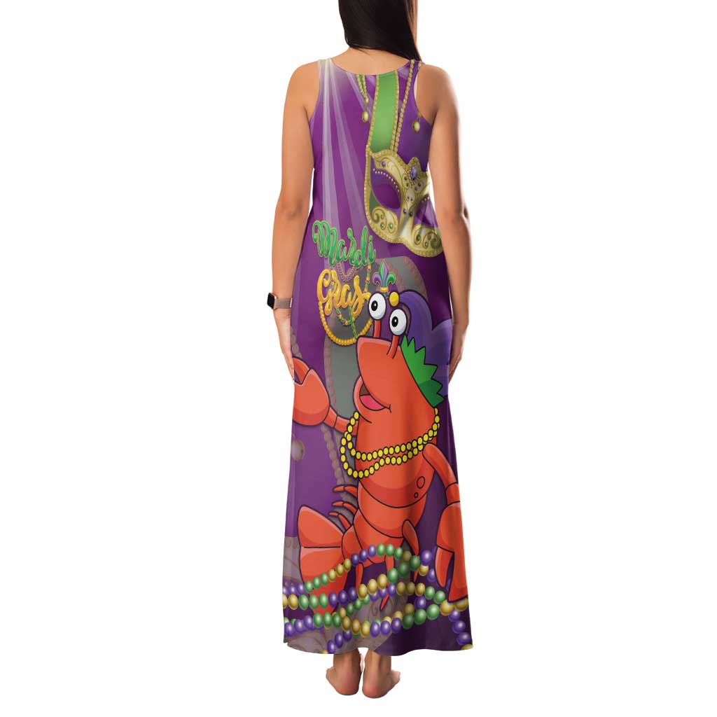 Mardi Gras 2025 Family Matching Tank Maxi Dress and Hawaiian Shirt Funny Jester Lobster With Beads