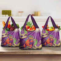 Mardi Gras 2025 Grocery Bag Funny Jester Lobster With Beads