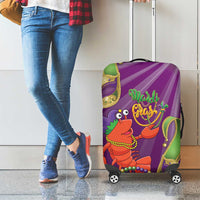 Mardi Gras 2025 Luggage Cover Funny Jester Lobster With Beads