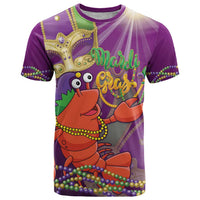 Mardi Gras 2025 T Shirt Funny Jester Lobster With Beads - Wonder Print Shop