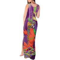 Mardi Gras 2025 Tank Maxi Dress Funny Jester Lobster With Beads - Wonder Print Shop