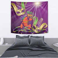 Mardi Gras 2025 Tapestry Funny Jester Lobster With Beads - Wonder Print Shop