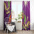Mardi Gras 2025 Window Curtain Funny Jester Lobster With Beads - Wonder Print Shop