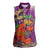 Mardi Gras 2025 Women Sleeveless Polo Shirt Funny Jester Lobster With Beads - Wonder Print Shop