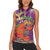 Mardi Gras 2025 Women Sleeveless Polo Shirt Funny Jester Lobster With Beads - Wonder Print Shop