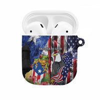 United States Puerto Rico AirPods Case USA Eagle Coqui Drum Tropical Flowers - Wonder Print Shop