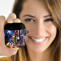 United States Puerto Rico AirPods Case USA Eagle Coqui Drum Tropical Flowers - Wonder Print Shop