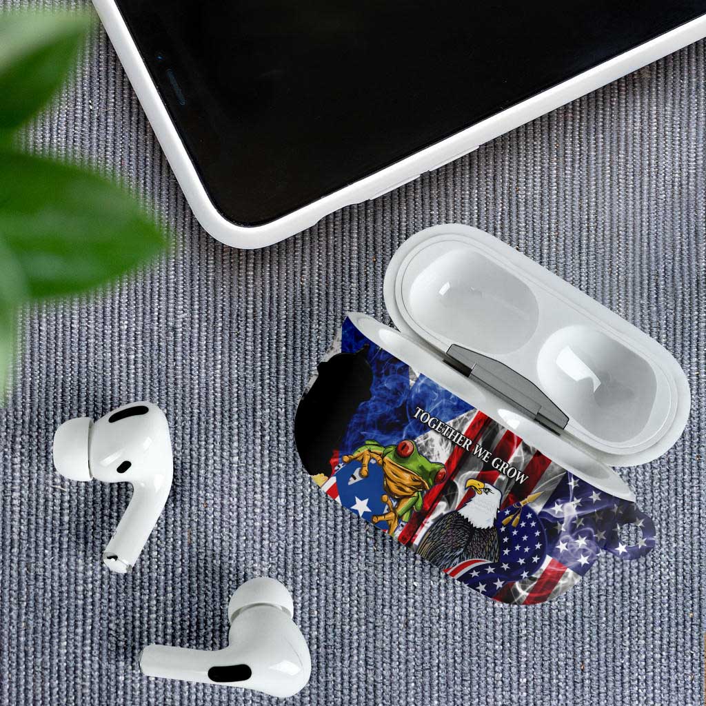 United States Puerto Rico AirPods Case USA Eagle Coqui Drum Tropical Flowers - Wonder Print Shop