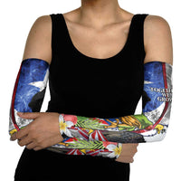 United States Puerto Rico Arm Sleeves USA Eagle Coqui Drum Tropical Flowers - Wonder Print Shop
