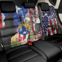 United States Puerto Rico Back Car Seat Cover USA Eagle Coqui Drum Tropical Flowers - Wonder Print Shop