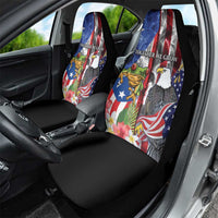 United States Puerto Rico Car Seat Cover USA Eagle Coqui Drum Tropical Flowers - Wonder Print Shop