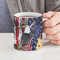 United States Puerto Rico Ceramic Mug USA Eagle Coqui Drum Tropical Flowers - Wonder Print Shop