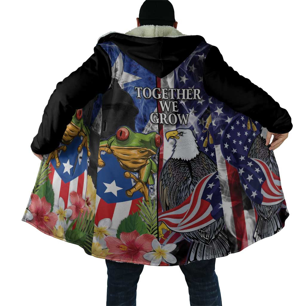 United States Puerto Rico Cloak USA Eagle Coqui Drum Tropical Flowers - Wonder Print Shop