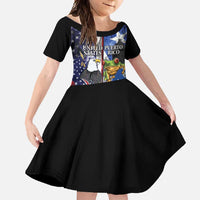 United States Puerto Rico Family Matching Summer Maxi Dress and Hawaiian Shirt USA Eagle Coqui Drum Tropical Flowers - Wonder Print Shop