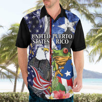 United States Puerto Rico Hawaiian Shirt USA Eagle Coqui Drum Tropical Flowers - Wonder Print Shop