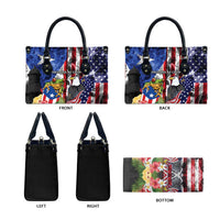 United States Puerto Rico Leather Bag USA Eagle Coqui Drum Tropical Flowers - Wonder Print Shop