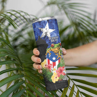 United States Puerto Rico Skinny Tumbler USA Eagle Coqui Drum Tropical Flowers - Wonder Print Shop