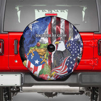 United States Puerto Rico Spare Tire Cover USA Eagle Coqui Drum Tropical Flowers - Wonder Print Shop