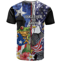 United States Puerto Rico T Shirt USA Eagle Coqui Drum Tropical Flowers - Wonder Print Shop