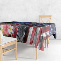 United States Puerto Rico Tablecloth USA Eagle Coqui Drum Tropical Flowers - Wonder Print Shop