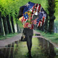 United States Puerto Rico Umbrella USA Eagle Coqui Drum Tropical Flowers - Wonder Print Shop