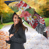 United States Puerto Rico Umbrella USA Eagle Coqui Drum Tropical Flowers - Wonder Print Shop