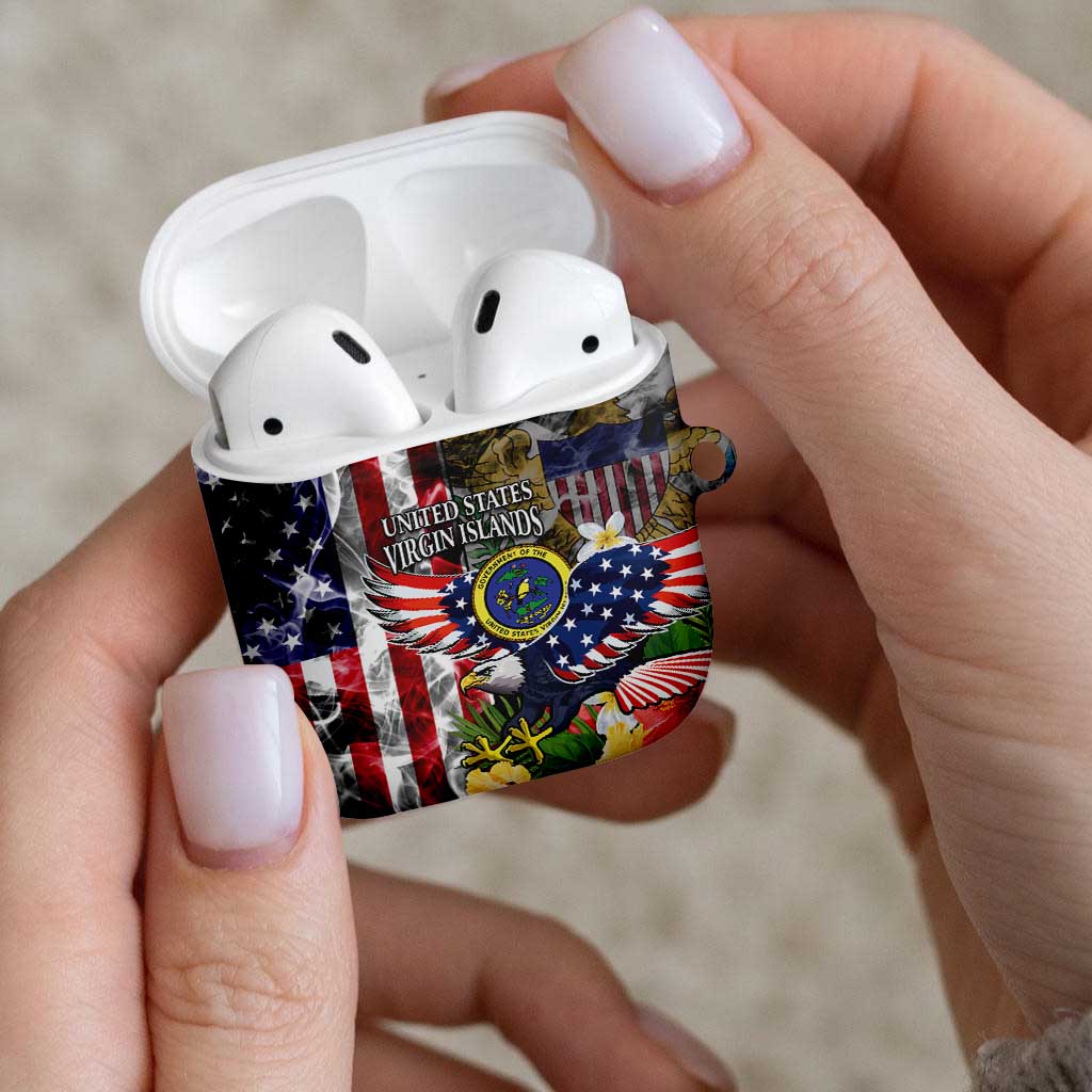 US Virgin Islands USA Half Flag AirPods Case Together We Grow Smoke Effect - Wonder Print Shop