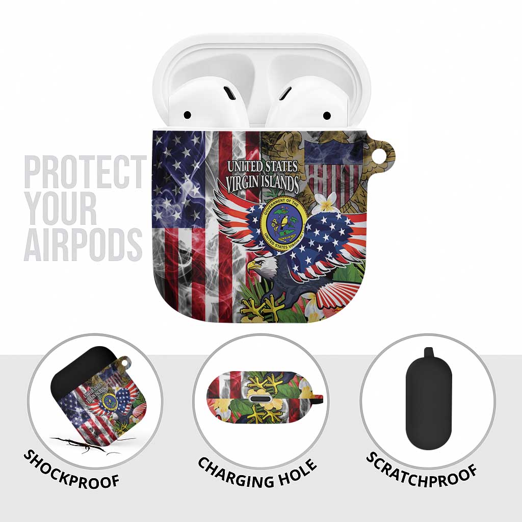 US Virgin Islands USA Half Flag AirPods Case Together We Grow Smoke Effect - Wonder Print Shop