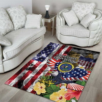US Virgin Islands USA Half Flag Area Rug Together We Grow Smoke Effect - Wonder Print Shop