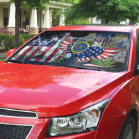 US Virgin Islands USA Half Flag Auto Sun Shade Together We Grow Smoke Effect - Wonder Print Shop