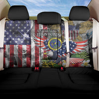 US Virgin Islands USA Half Flag Back Car Seat Cover Together We Grow Smoke Effect - Wonder Print Shop