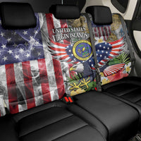 US Virgin Islands USA Half Flag Back Car Seat Cover Together We Grow Smoke Effect - Wonder Print Shop