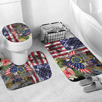 US Virgin Islands USA Half Flag Bathroom Set Together We Grow Smoke Effect - Wonder Print Shop